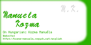 manuela kozma business card