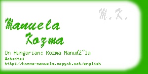 manuela kozma business card